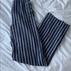 Flowy Striped Linen Pants